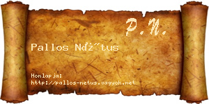 Pallos Nétus névjegykártya
